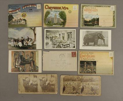 Appraisal: Eight Boxes of Postcards Stamps and other Ephemera