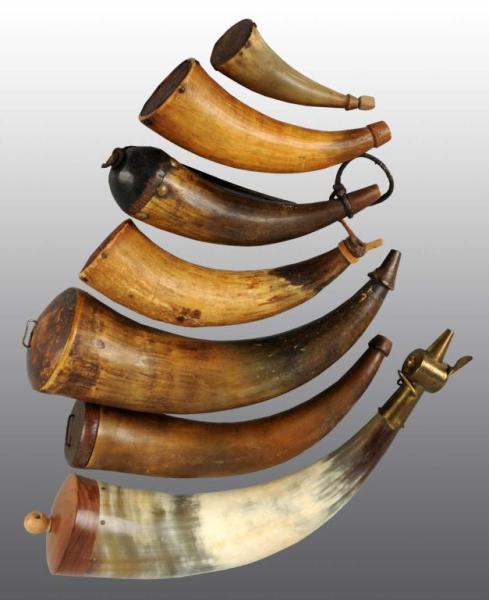 Appraisal: Lot of Powder Horns Description Generally used condition Condition Excellent