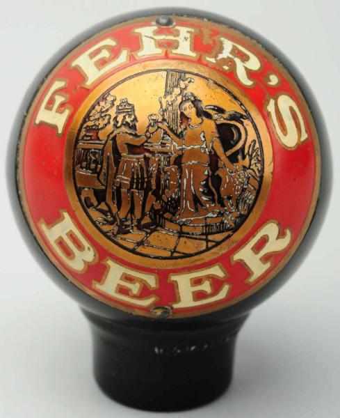 Appraisal: Fehr's Dakaware Beer Tap Knob Great graphical goddess scene Some