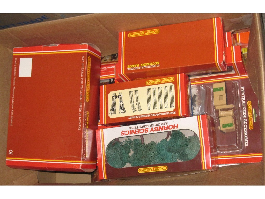 Appraisal: Lot comprising assorted Hornby model train accessories boxed