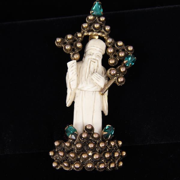 Appraisal: Vogue JWLRY Assembled with Asian Chinese Carved Ivory Figure and