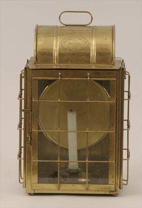 Appraisal: Russell and Stoll Co Brass Lantern Marked with brass label