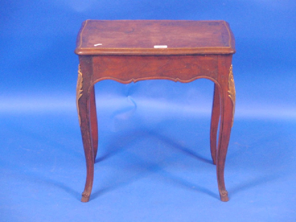 Appraisal: A thC French rectangular occasional table fitted with a drawer