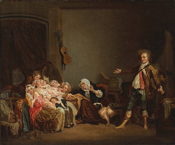 Appraisal: After Jean-Baptiste Greuze The well-loved mother oil on canvas x