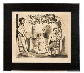 Appraisal: Pablo Picasso ''Bacchanale'' signed in pencil in the margin lower