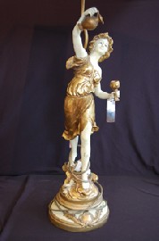 Appraisal: A PAIR OF CLASSICAL STYLE FIGURATIVE LAMPS