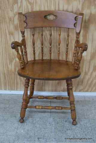 Appraisal: Vintage Bent Brothers Maple Colonial ChairFrom the estate is a