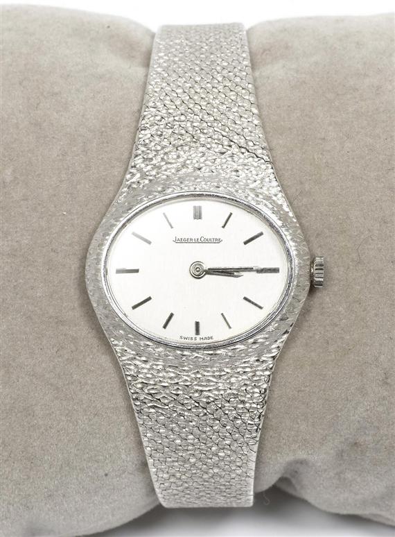 Appraisal: LADY'S WRISTWATCH JAEGER LECOULTRE s White gold g Oval case