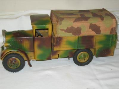 Appraisal: A Hauser tinplate four wheel army lorry with opening door