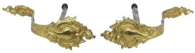 Appraisal: pair Louis XV style gilt metal curtain tie-backs with rocaille