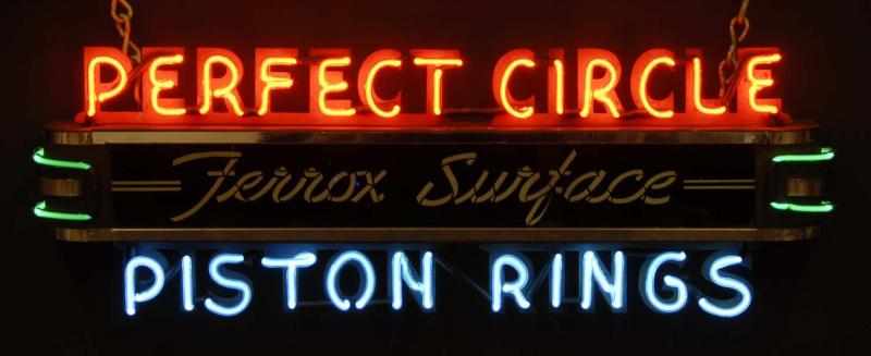 Appraisal: Perfect Circle Piston Rings Neon Sign Description s to s