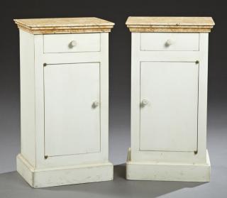 Appraisal: Pair of French Louis Philippe Style Polychromed Be Pair of