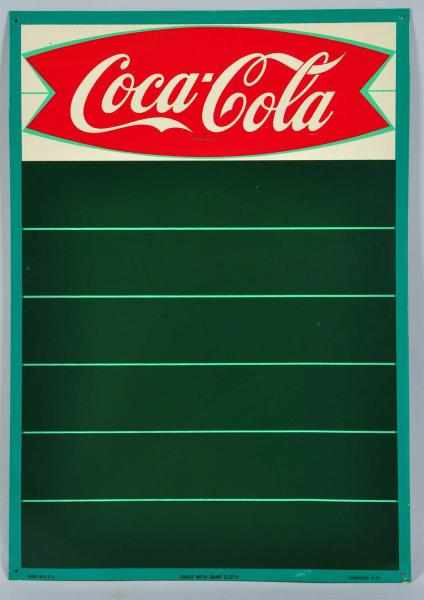 Appraisal: s Tin Coca-Cola Menu Board Description Very lightly used Overall