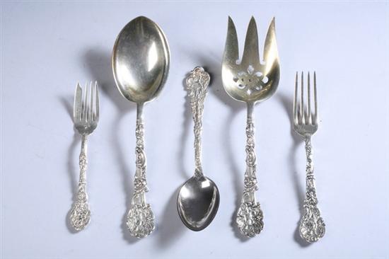 Appraisal: -PIECE GORHAM STERLING SILVER PARTIAL FLATWARE SERVICE Versailles pattern Six