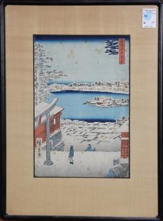 Appraisal: Japanese Woodblock Print Hiroshige c Utagawa Hiroshige Japanese - 'Snow