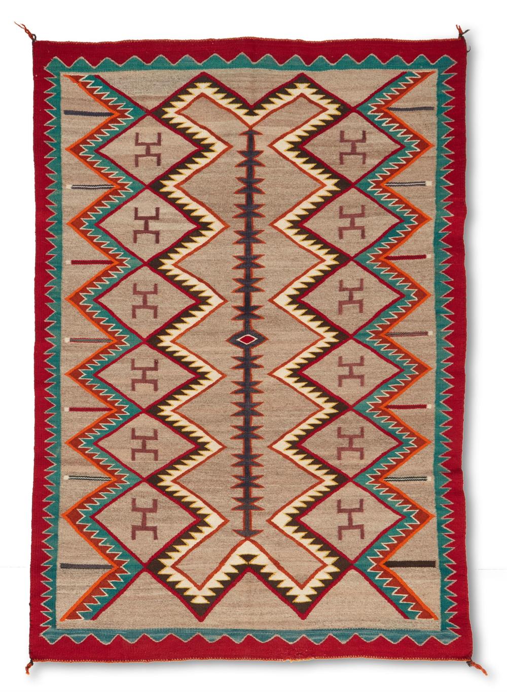 Appraisal: A Navajo regional rug Mid- th century Dine Woven in