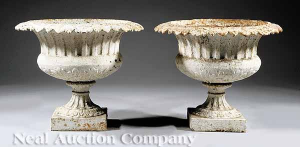 Appraisal: A Pair of American Cast Iron Jardini res late th