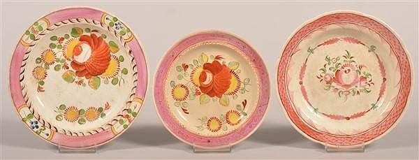 Appraisal: Queens and Kings Rose Soft Paste China Plates Three Various