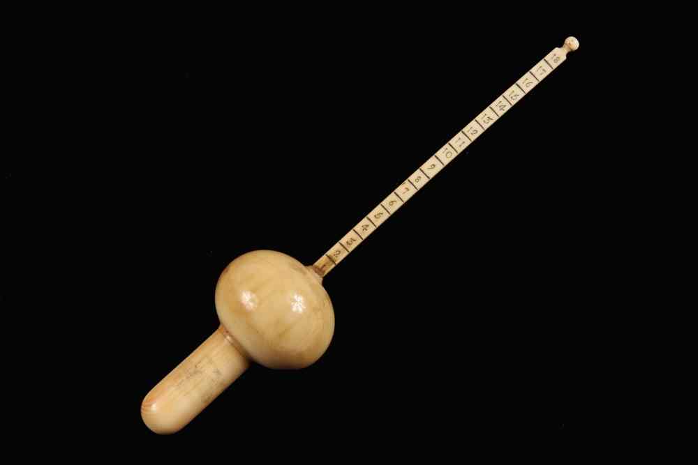 Appraisal: RARE EARLY SCIENTIFIC INSTRUMENT - th c Ivory Hydrometer for