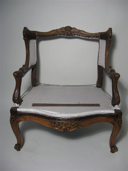 Appraisal: Louis XV walnut chair frame H in x W in