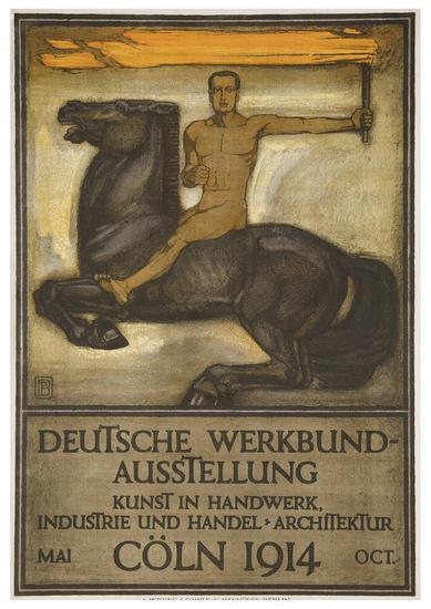 Appraisal: BEHRENS Peter - DEUTSCHE WERKBUND AUSSTELLUNG COLN Lithograph in colors