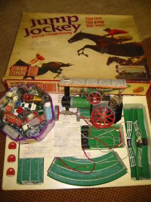 Appraisal: A Jump Jockey JJ electric sleeple chasing game boxed a