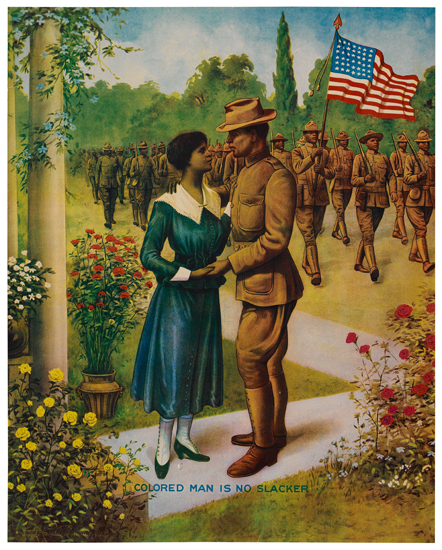 Appraisal: MILITARY The Colored Man is No Slacker Chromolithograph uplift poster