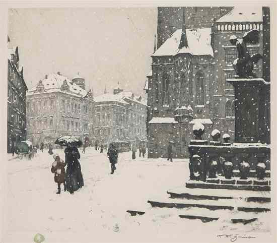 Appraisal: Tavik Frantisek Simon Czechoslovakian - L'Hiver a Prague Effet de