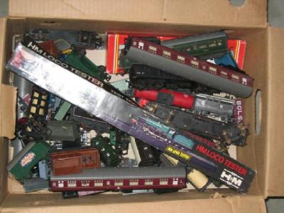 Appraisal: A large quantity of playworn wagons and coaches by Hornby