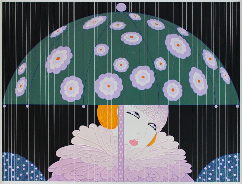 Appraisal: ROMAIN ERTE DE TIRTOFF RUSSIAN - SPRING RAIN Serigraph x