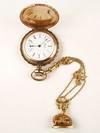 Appraisal: LADY'S POCKET WATCH - K yellow gold filled Waltham hunter