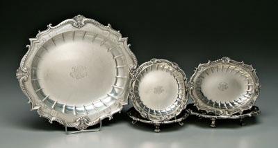 Appraisal: Five-piece English silver serving set all with scalloped shell and