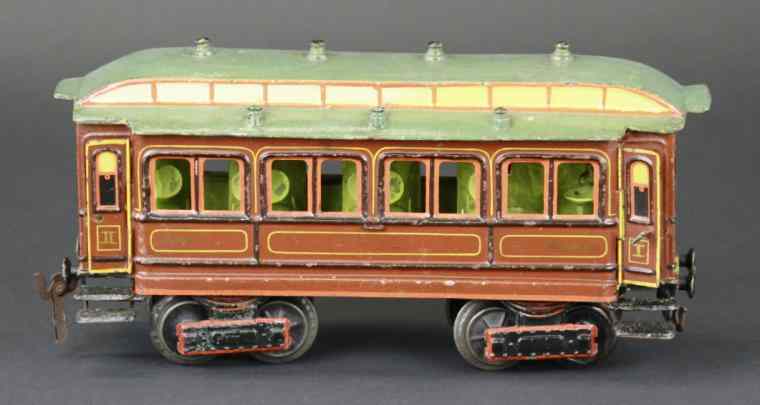 Appraisal: MARKLIN GAUGE 'I' PASSENGER CAR Early hand painted example sometimes