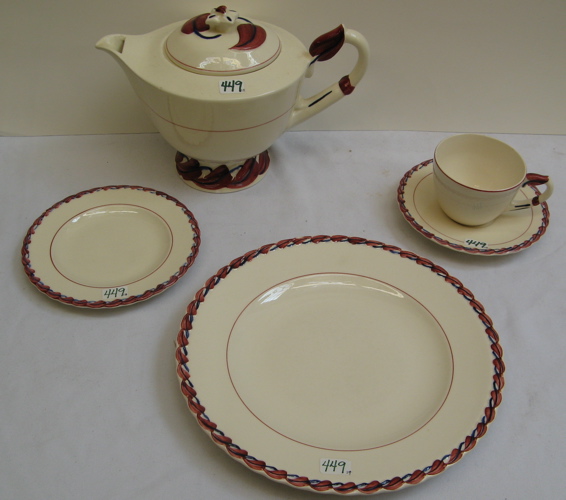 Appraisal: PIECE VERNON KILNS CHINA SET Monterey Calif pattern c -