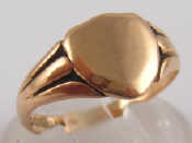 Appraisal: A carat gold signet ring hallmarked Chester size N gms