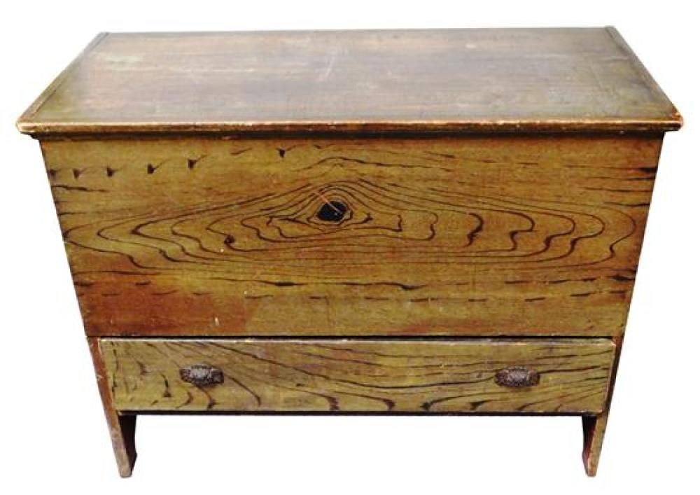 Appraisal: Blanket chest American th C lift top with molded edge