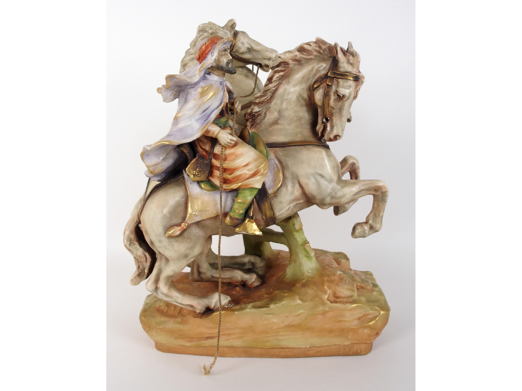 Appraisal: An Austrian Turn Teplitz porcelain figural groupdepicting two horses in