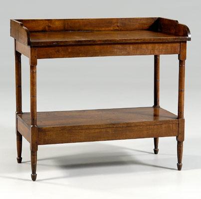 Appraisal: Georgia Federal birchwood wash stand shaped splash panel two single-board