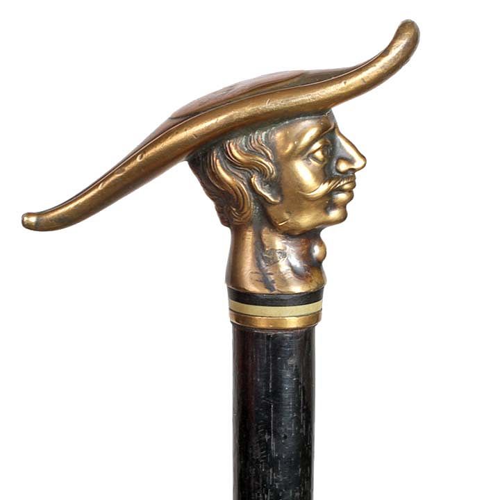 Appraisal: Robin Hood Bludgeon Cane Ca - A bell bronze handle