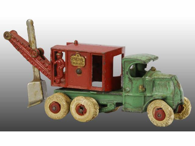 Appraisal: Cast Iron Hubley General Truck with Steam Shovel Description Mack