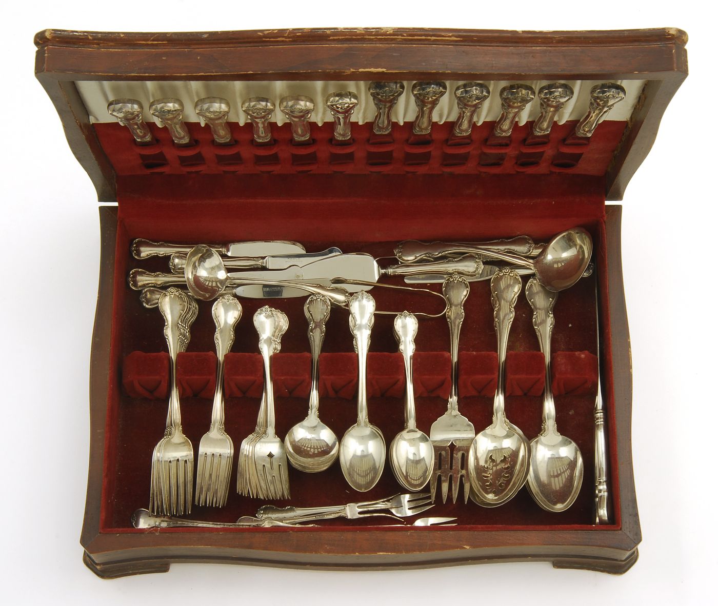 Appraisal: CASED TOWLE STERLING SILVER PARTIAL FLATWARE SET In the French