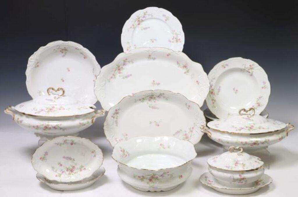 Appraisal: FRENCH LIMOGES PORCELAIN DINNER SERVICE lot of French Limoges porcelain