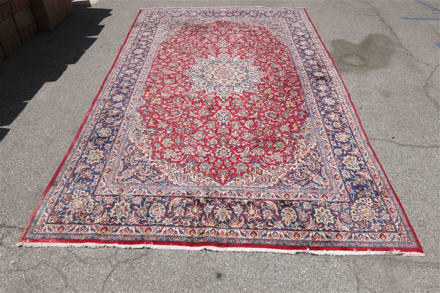 Appraisal: Persian wool Kashan rug x