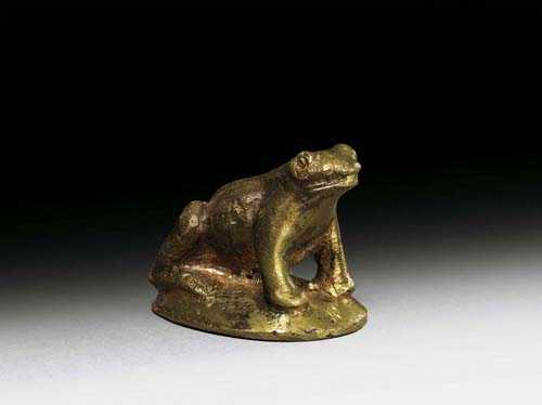 Appraisal: GIACOMETTI DIEGO Stampa - Paris Grenouille Bronze with gold coloured