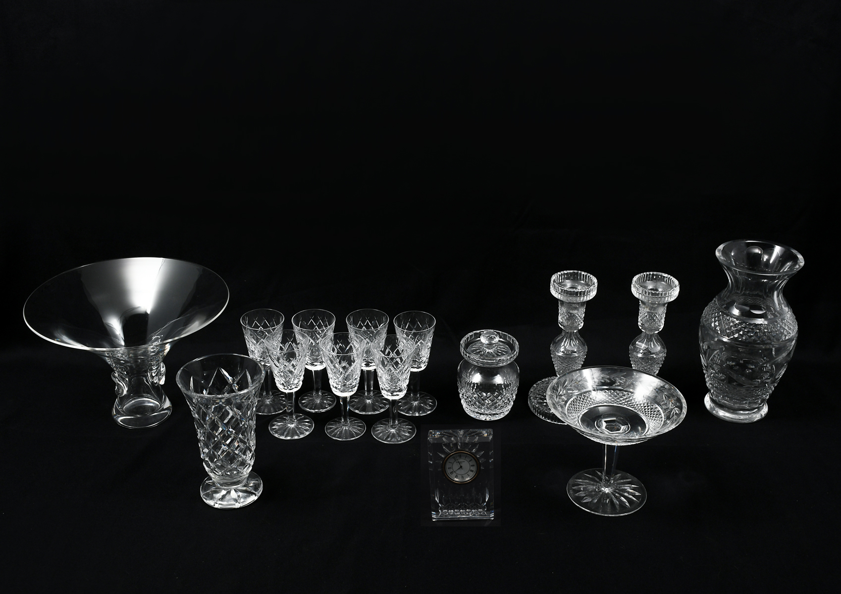 Appraisal: PC WATERFORD STEUBEN CRYSTAL COLLECTION Comprising - Cordials - Candlesticks