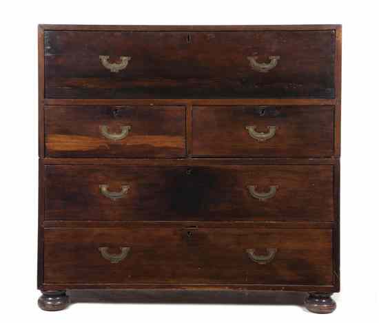 Appraisal: A Rosewood Fall Front Desk the rectangular top opening to