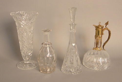 Appraisal: Two cut glass decanters h and h together with an