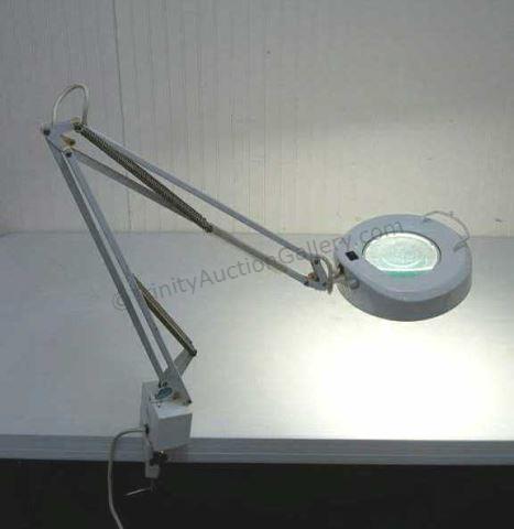 Appraisal: Table mount magnifying lamp with clamp - used