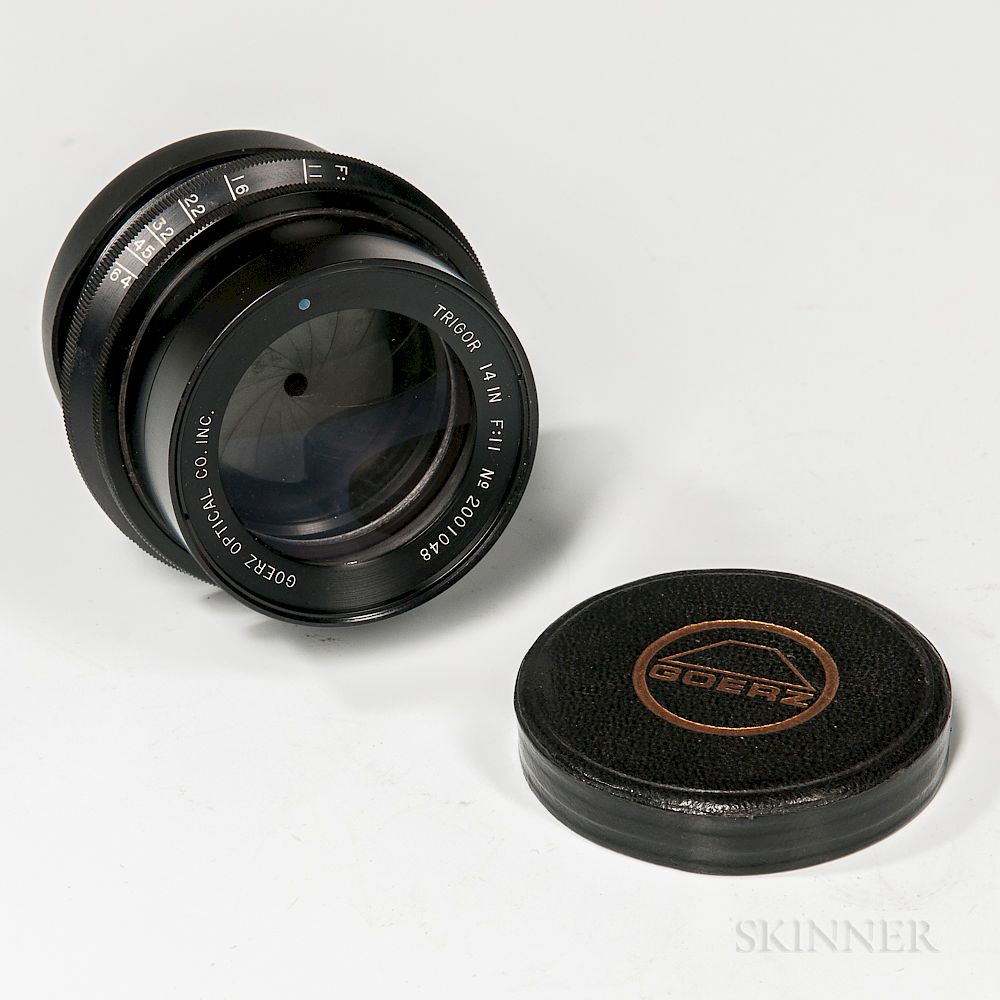 Appraisal: Rare Goerz -inch f Blue Dot Trigor Barrel Lens Rare