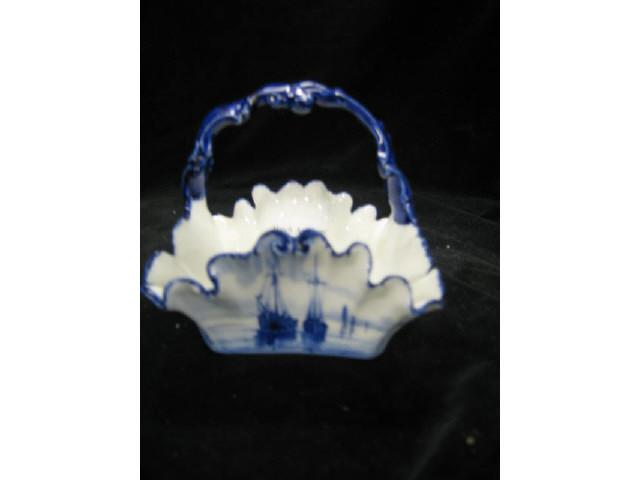 Appraisal: Royal Crown Derby Porcelain Basket Delft decor